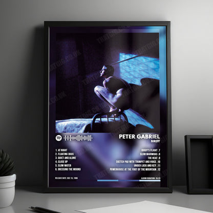 Peter Gabriel "Birdy" Album Cover Poster - with Complete Tracklist