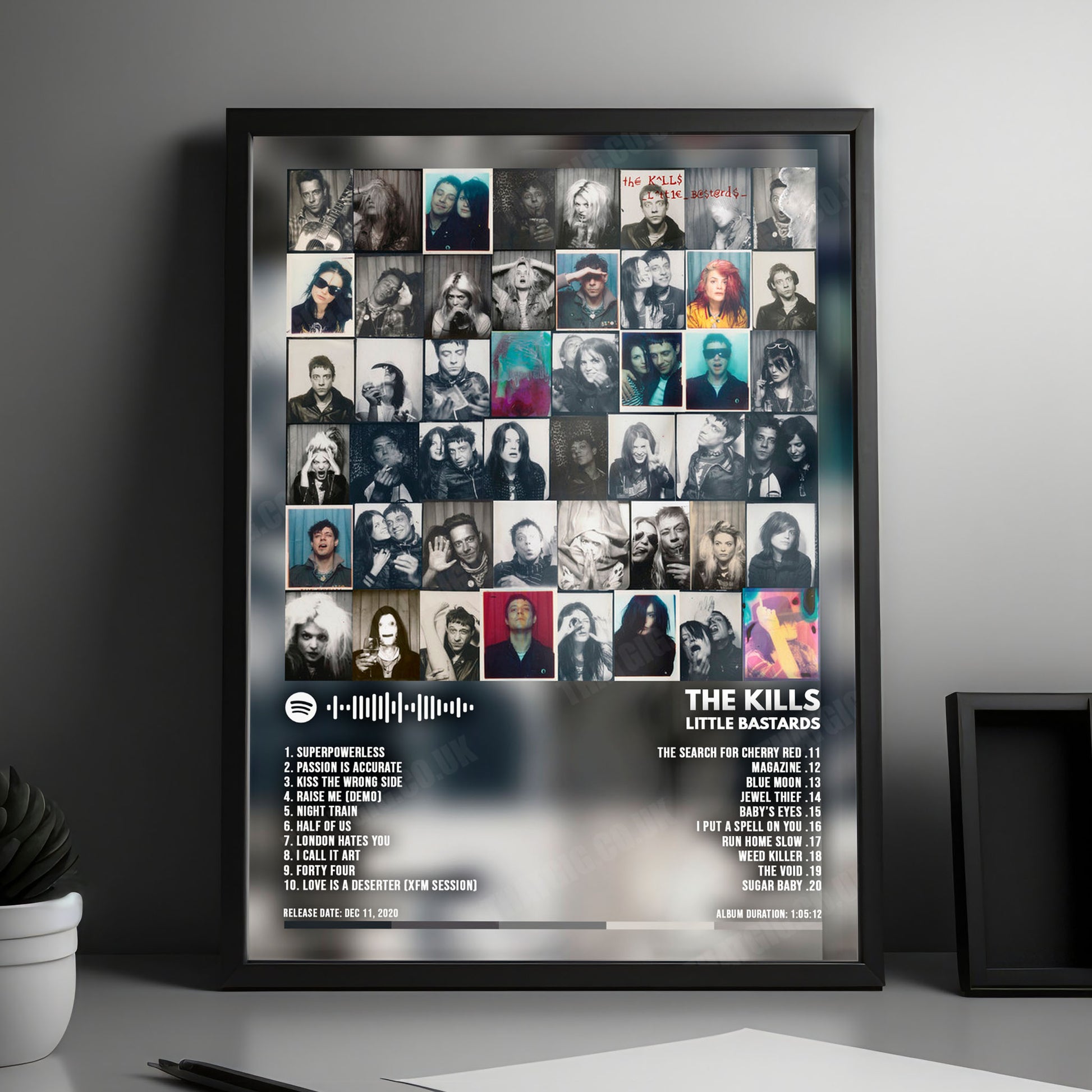The Kills "Little Bastards" Album Cover Poster - with Complete Tracklist