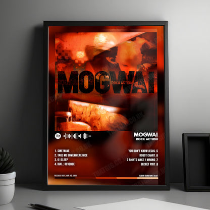 Mogwai "Rock Action" Album Cover Poster - with Complete Tracklist