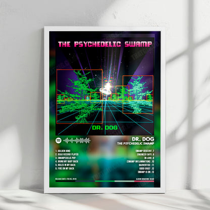 Dr. Dog "The Psychedelic Swamp" Album Cover Poster - with Complete Tracklist