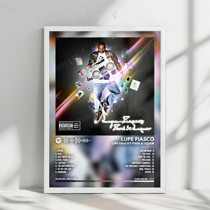 Lupe Fiasco "Lupe Fiasco's Food & Liquor" Album Cover Poster - with Complete Tracklist