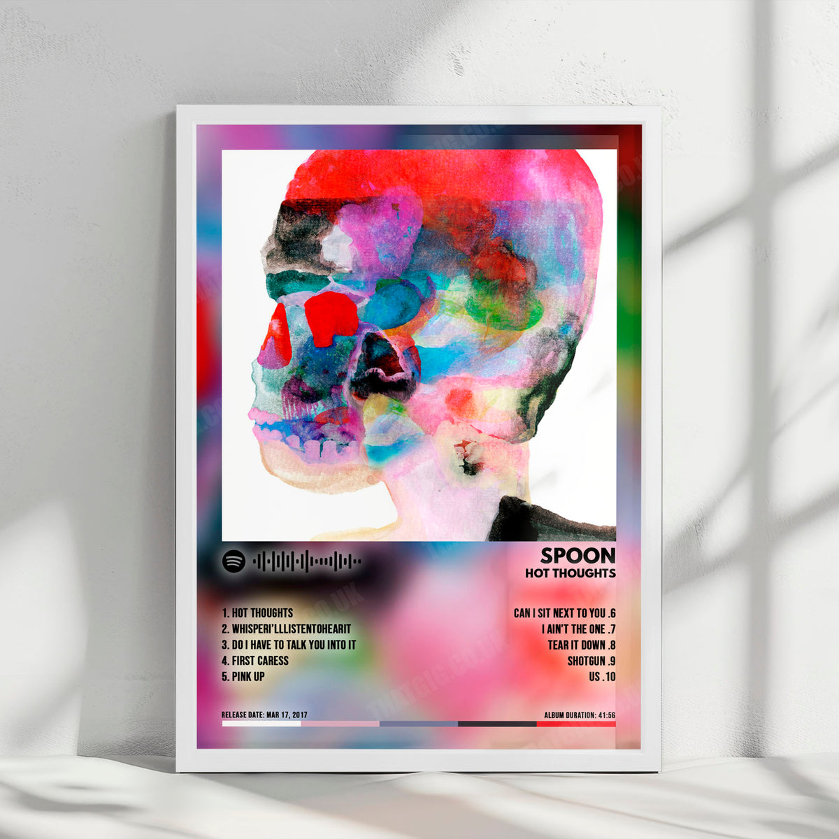 Spoon "Hot Thoughts" Album Cover Poster - with Complete Tracklist