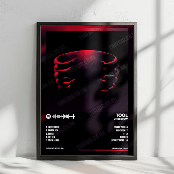 Tool "Undertow" Album Cover Poster - with Complete Tracklist