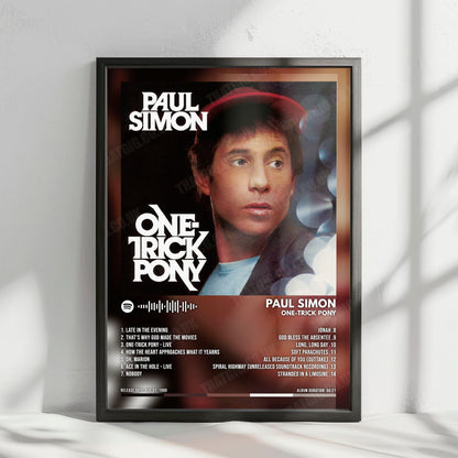 Paul Simon "One-Trick Pony" Album Cover Poster - with Complete Tracklist