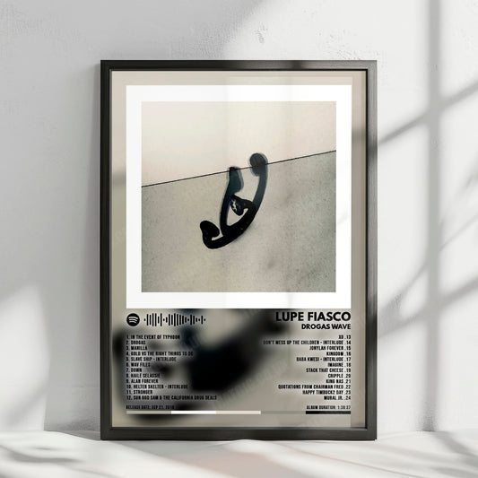 Lupe Fiasco "DROGAS WAVE" Album Cover Poster - with Complete Tracklist