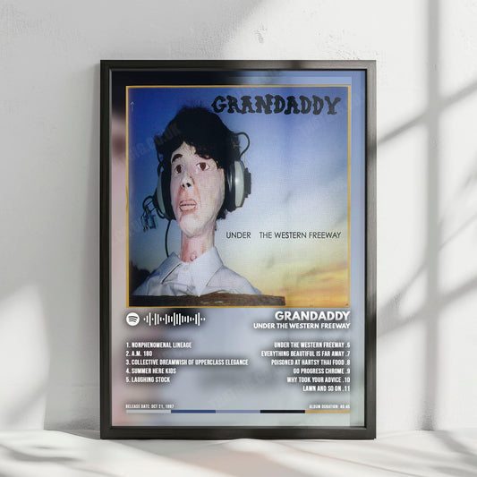 Grandaddy "Under The Western Freeway" Album Cover Poster - with Complete Tracklist