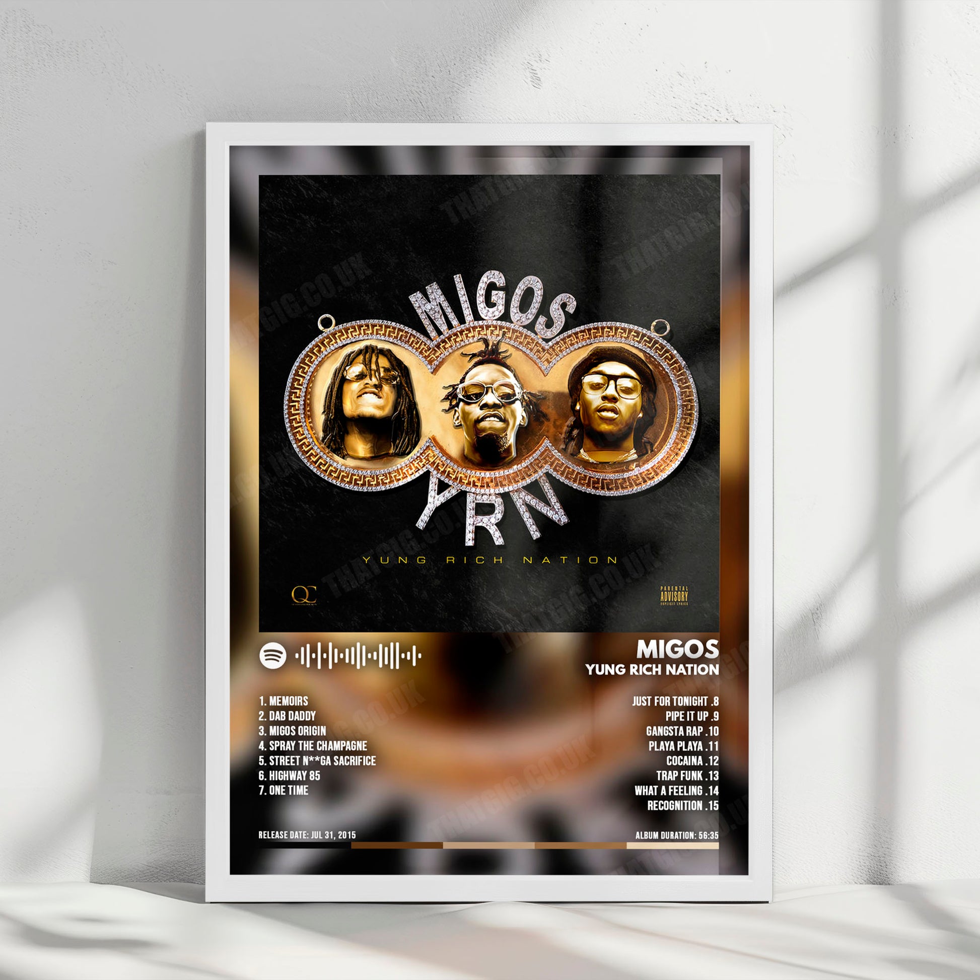 Migos "Yung Rich Nation" Album Cover Poster - with Complete Tracklist