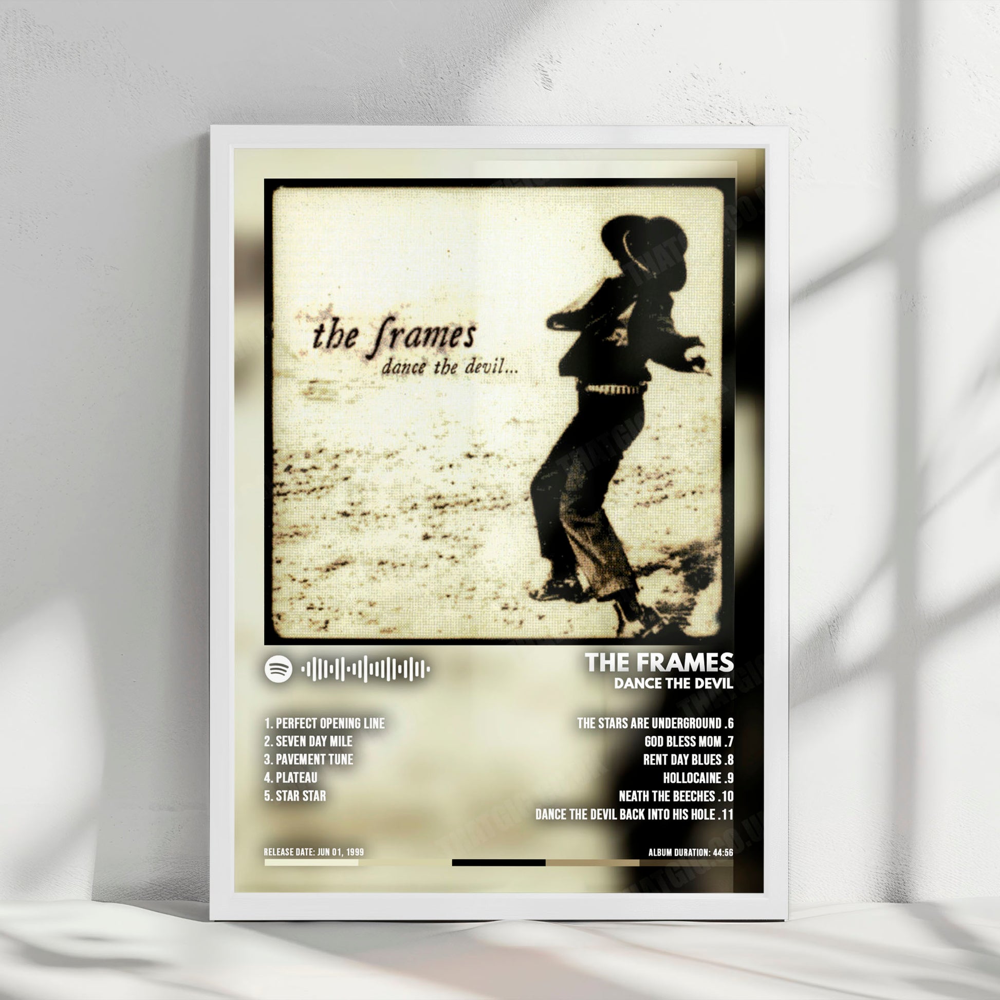 The Frames "Dance The Devil" Album Cover Poster - with Complete Tracklist
