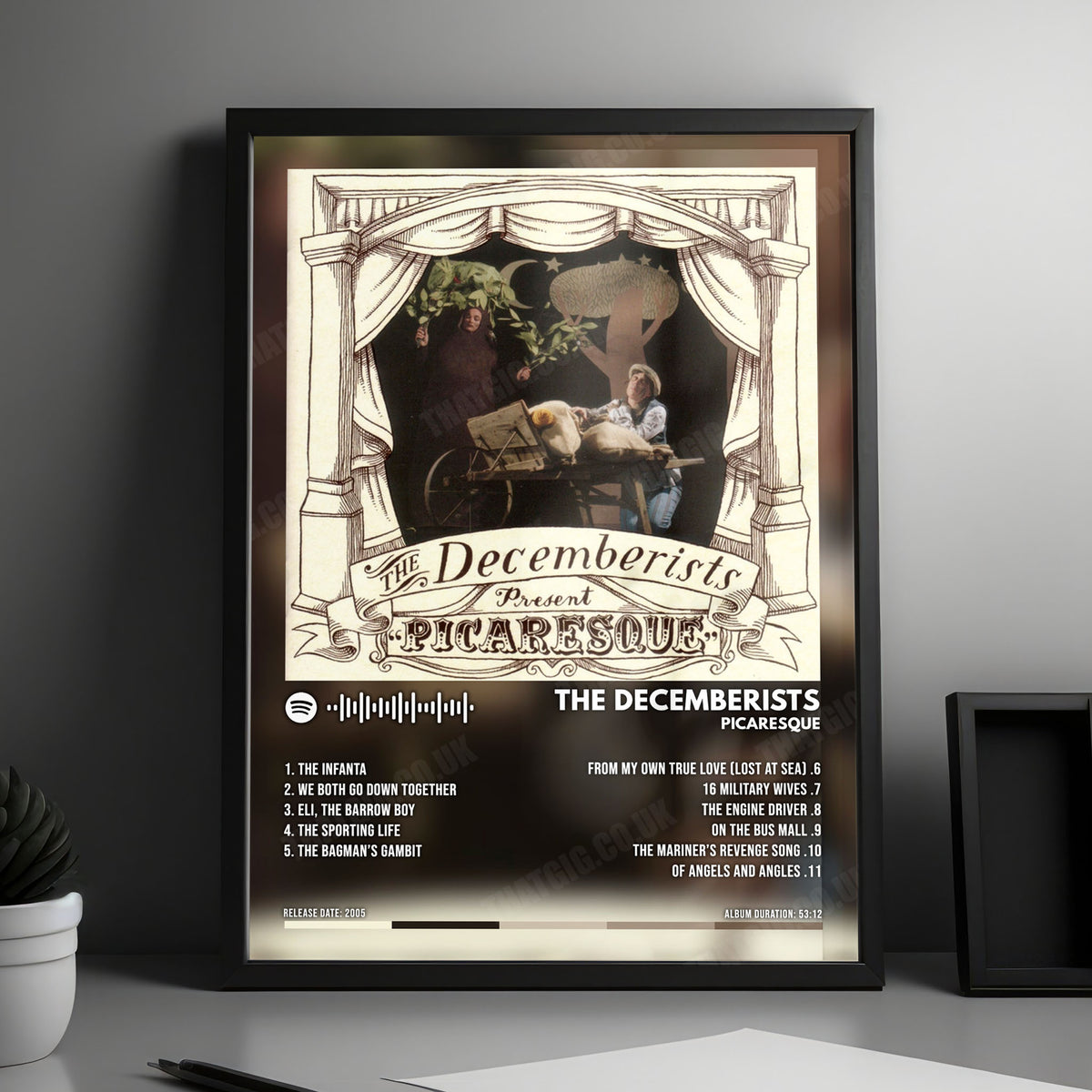 The Decemberists "Picaresque" Album Cover Poster - with Complete Tracklist