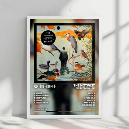 The Notwist "The Devil, You + Me" Album Cover Poster - with Complete Tracklist