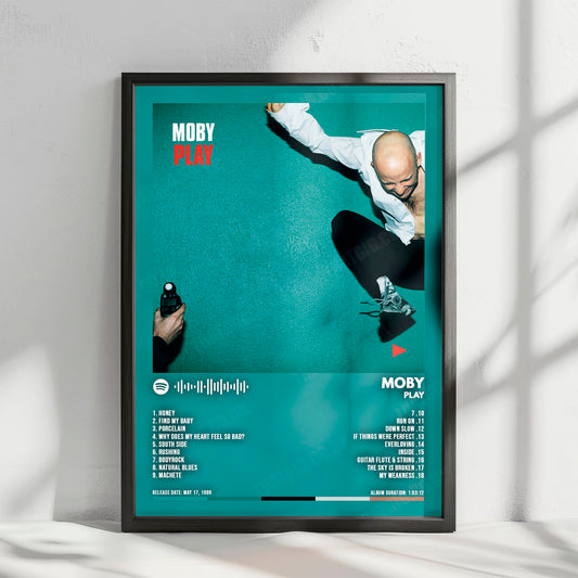 Moby "Play " Album Cover Poster - with Complete Tracklist
