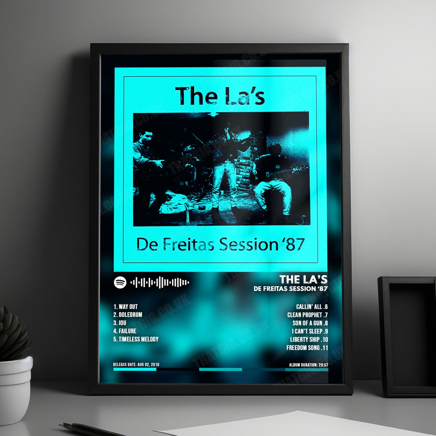 The La's "De Freitas Session '87" Album Cover Poster - with Complete Tracklist