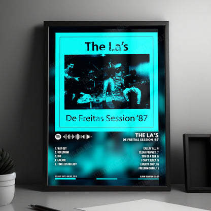 The La's "De Freitas Session '87" Album Cover Poster - with Complete Tracklist