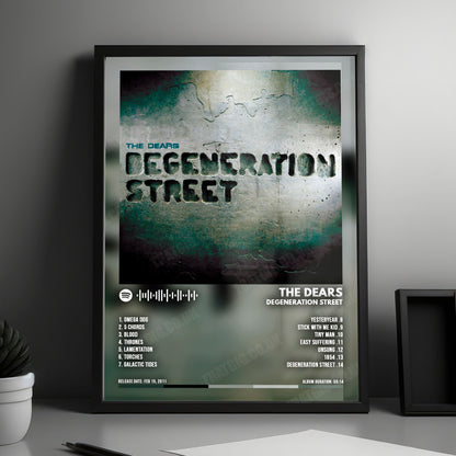 The Dears "Degeneration Street" Album Cover Poster - with Complete Tracklist