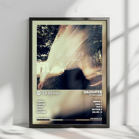 Daughter "If You Leave" Album Cover Poster - with Complete Tracklist