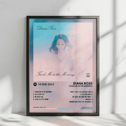 Diana Ross "Touch Me In The Morning" Album Cover Poster - with Complete Tracklist