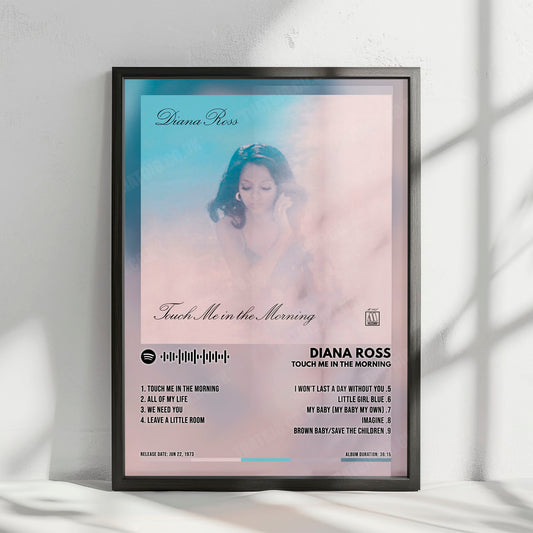Diana Ross "Touch Me In The Morning" Album Cover Poster - with Complete Tracklist