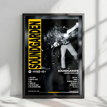 Soundgarden "Louder Than Love" Album Cover Poster - with Complete Tracklist