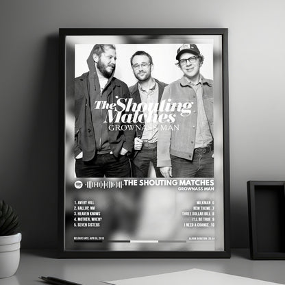 The Shouting Matches "Grownass Man" Album Cover Poster - with Complete Tracklist
