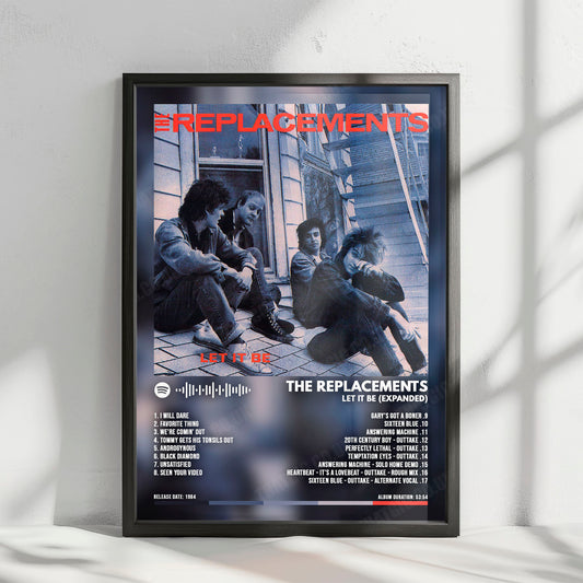 The Replacements "Let It Be" Album Cover Poster - with Complete Tracklist