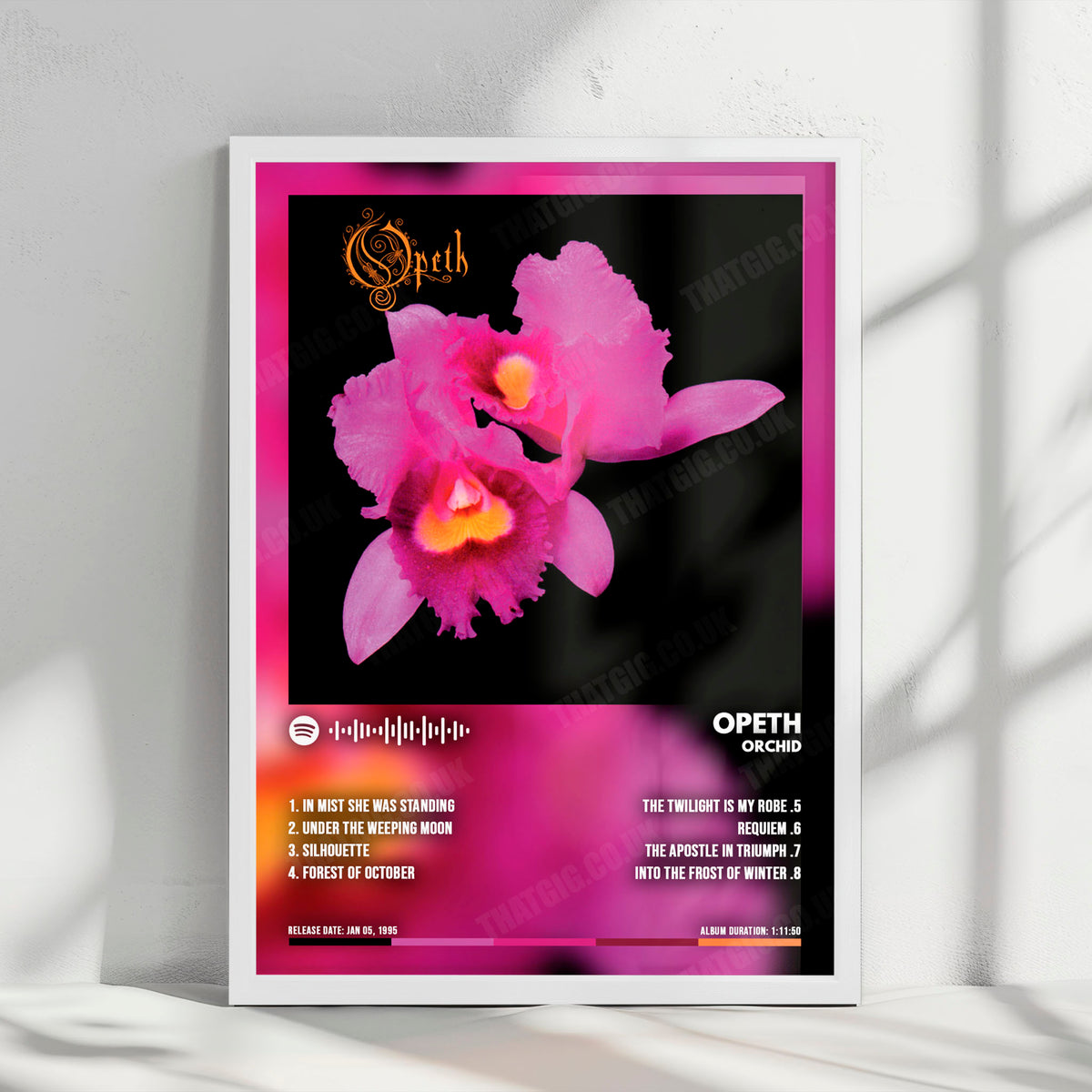Opeth "Orchid" Album Cover Poster - with Complete Tracklist