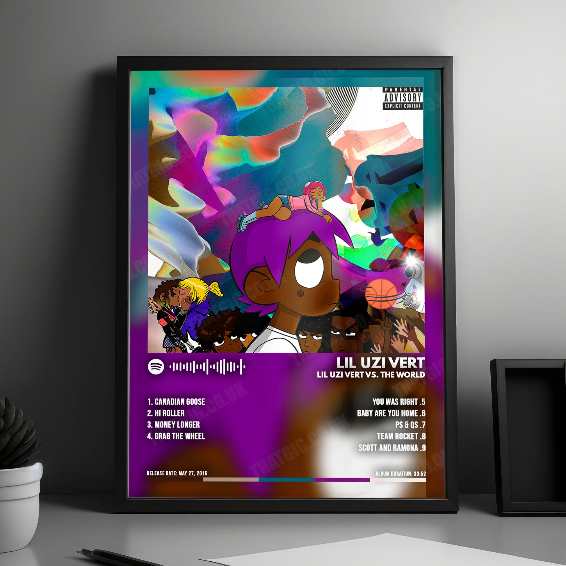 Lil Uzi Vert "Lil Uzi Vert vs. The World" Album Cover Poster - with Complete Tracklist