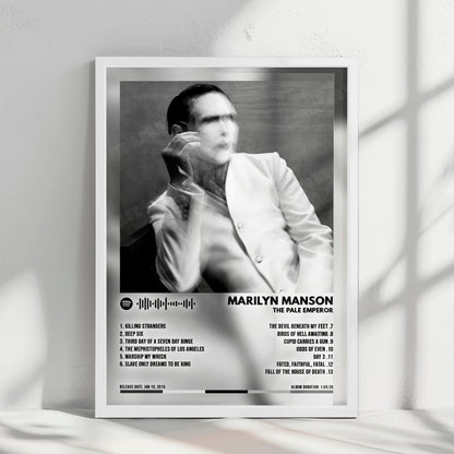 Marilyn Manson "The Pale Emperor" Album Cover Poster - with Complete Tracklist