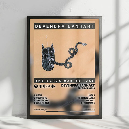 Devendra Banhart "The Black Babies" Album Cover Poster - with Complete Tracklist