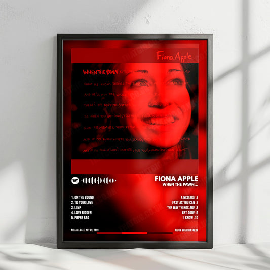 Fiona Apple "When the Pawn... " Album Cover Poster - with Complete Tracklist