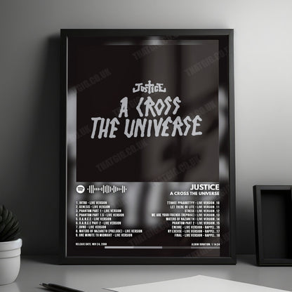 Justice "A Cross The Universe" Album Cover Poster - with Complete Tracklist