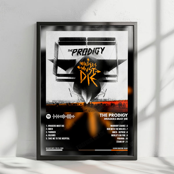 The Prodigy "Invaders Must Die" Album Cover Poster - with Complete Tracklist