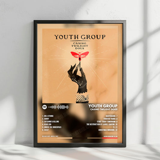 Youth Group "Casino Twilight Dogs" Album Cover Poster - with Complete Tracklist