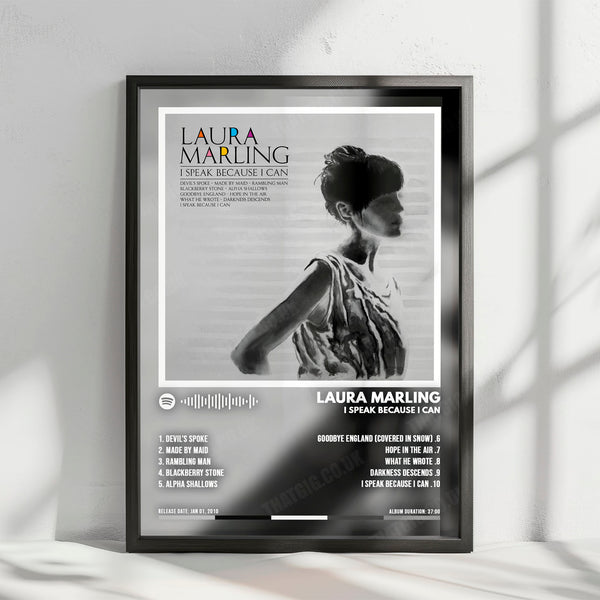 Laura Marling "I Speak Because I Can" Album Cover Poster - with Complete Tracklist