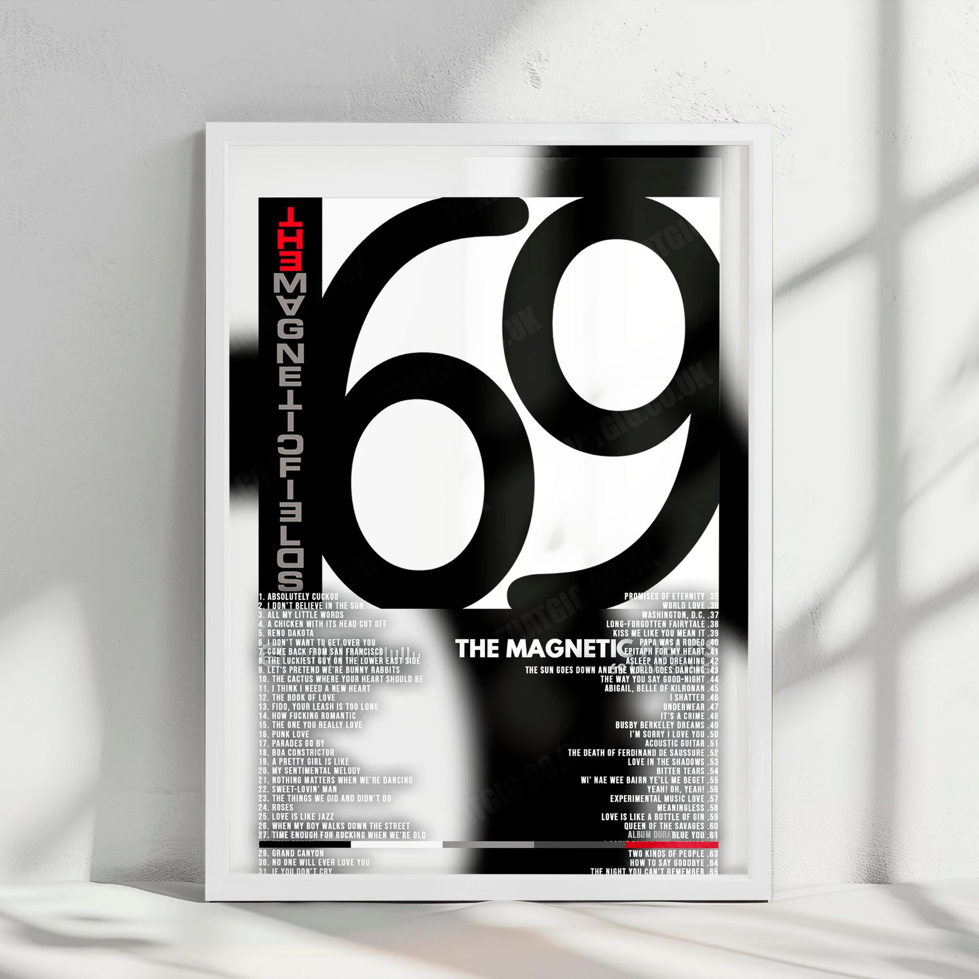 The Magnetic Fields "i" Album Cover Poster - with Complete Tracklist