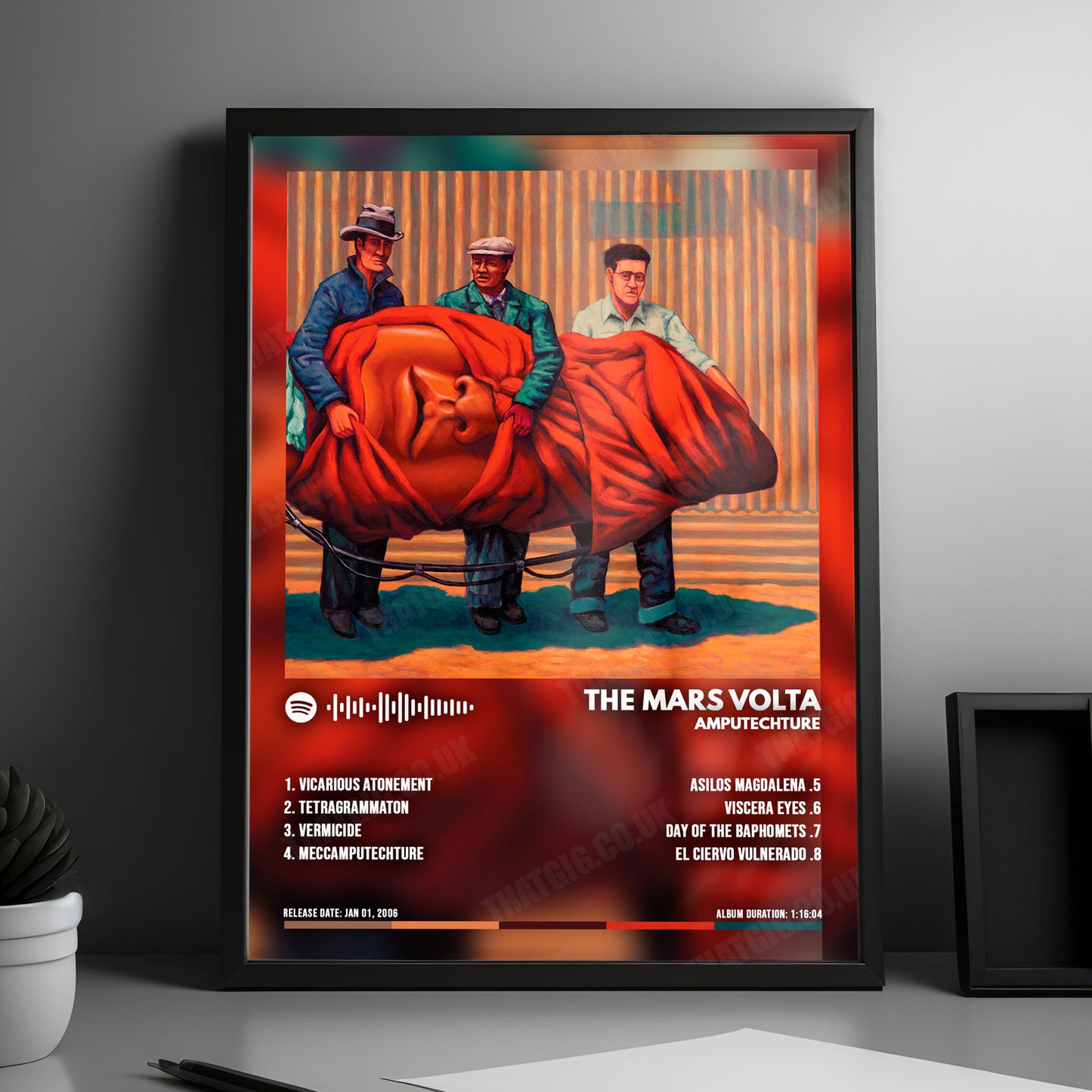 The Mars Volta "Amputechture" Album Cover Poster - with Complete Tracklist