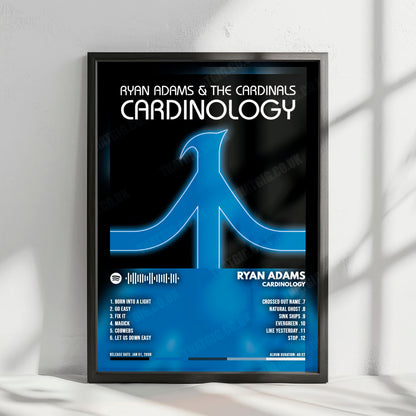 Ryan Adams "Cardinology" Album Cover Poster - with Complete Tracklist