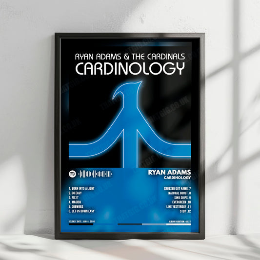 Ryan Adams "Cardinology" Album Cover Poster - with Complete Tracklist