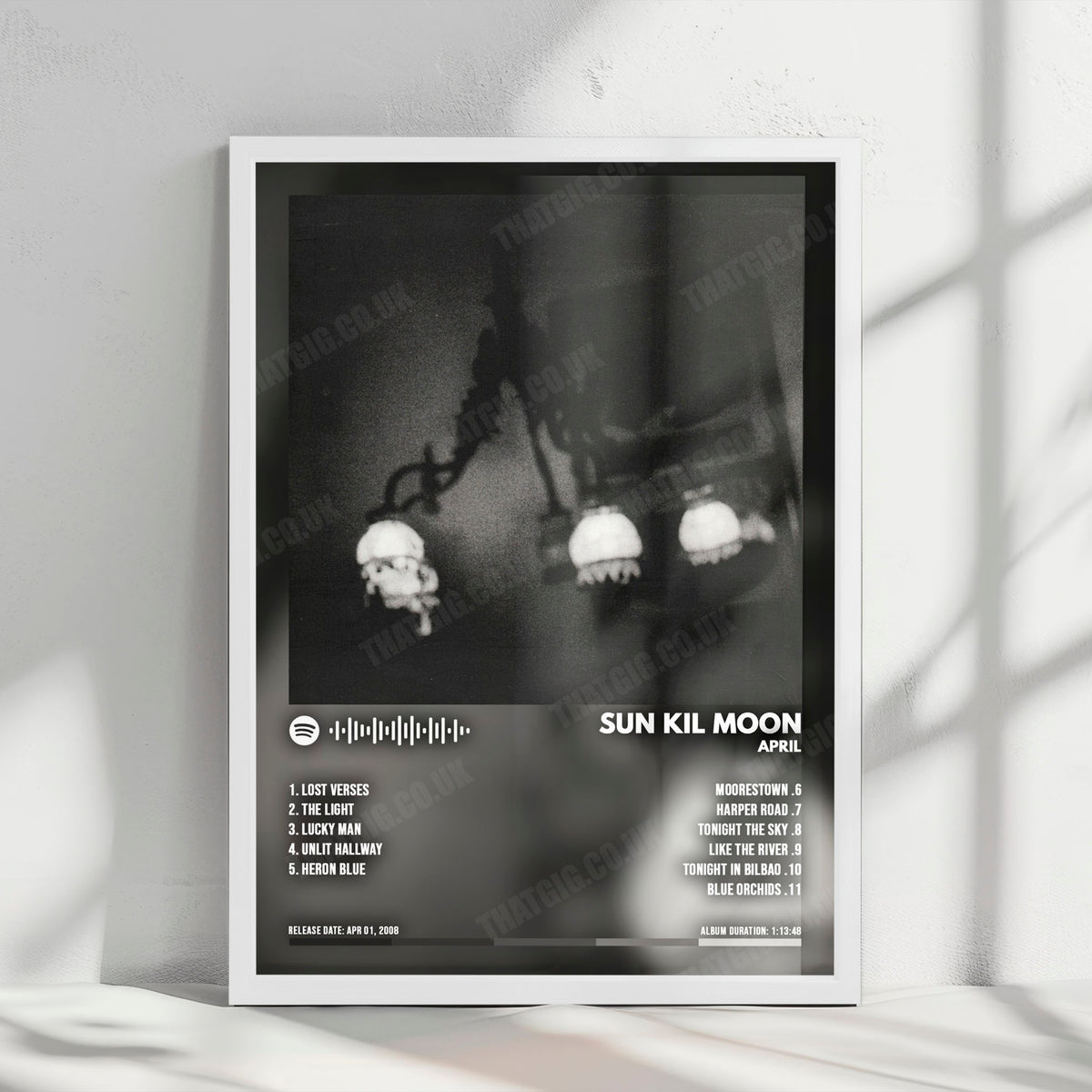 Sun Kil Moon "April" Album Cover Poster - with Complete Tracklist