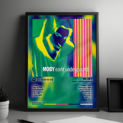 Moby "Early Underground" Album Cover Poster - with Complete Tracklist