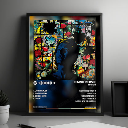 David Bowie "Tonight" Album Cover Poster - with Complete Tracklist