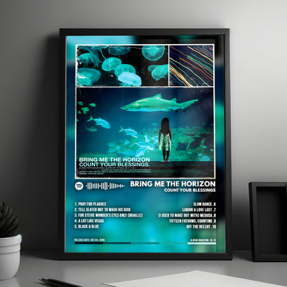 Bring Me the Horizon "Count Your Blessings" Album Cover Poster - with Complete Tracklist
