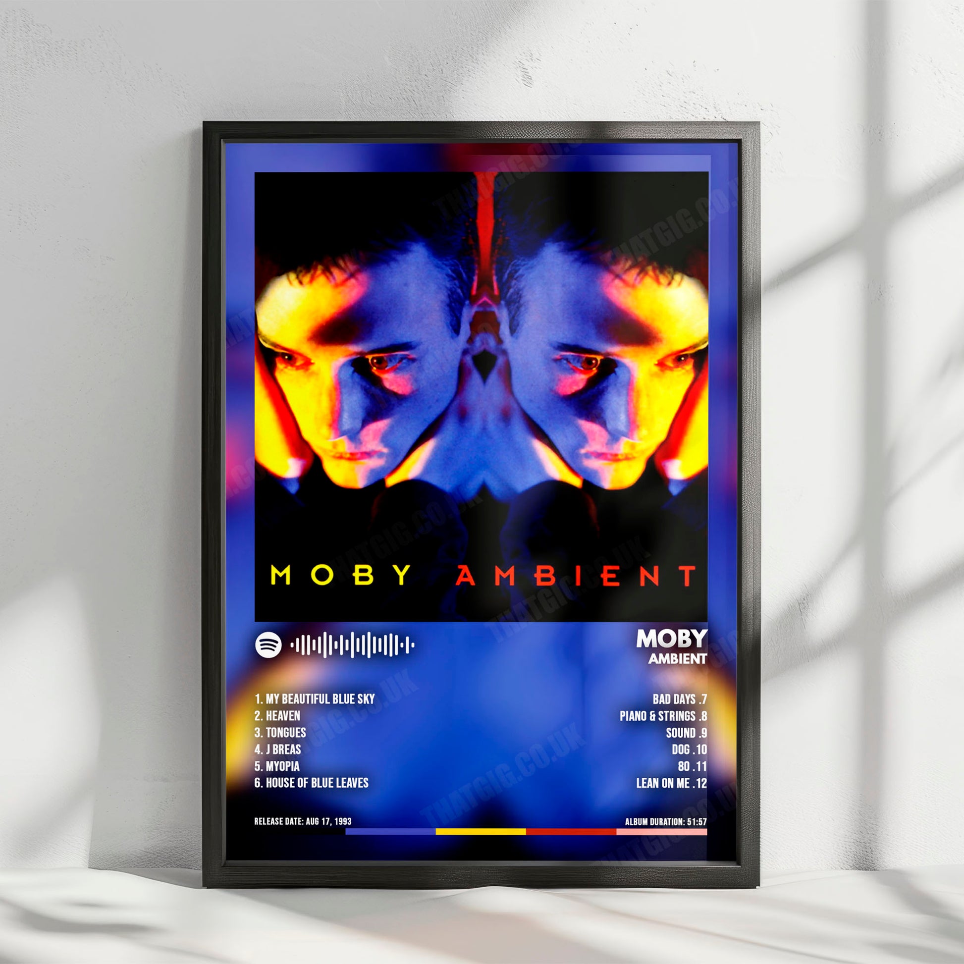 Moby "Ambient" Album Cover Poster - with Complete Tracklist