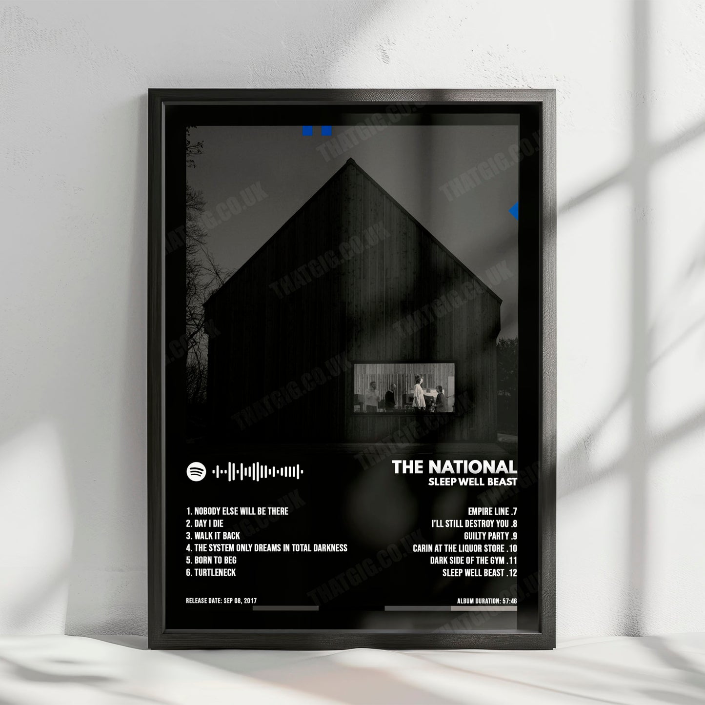The National "Sleep Well Beast" Album Cover Poster - with Complete Tracklist