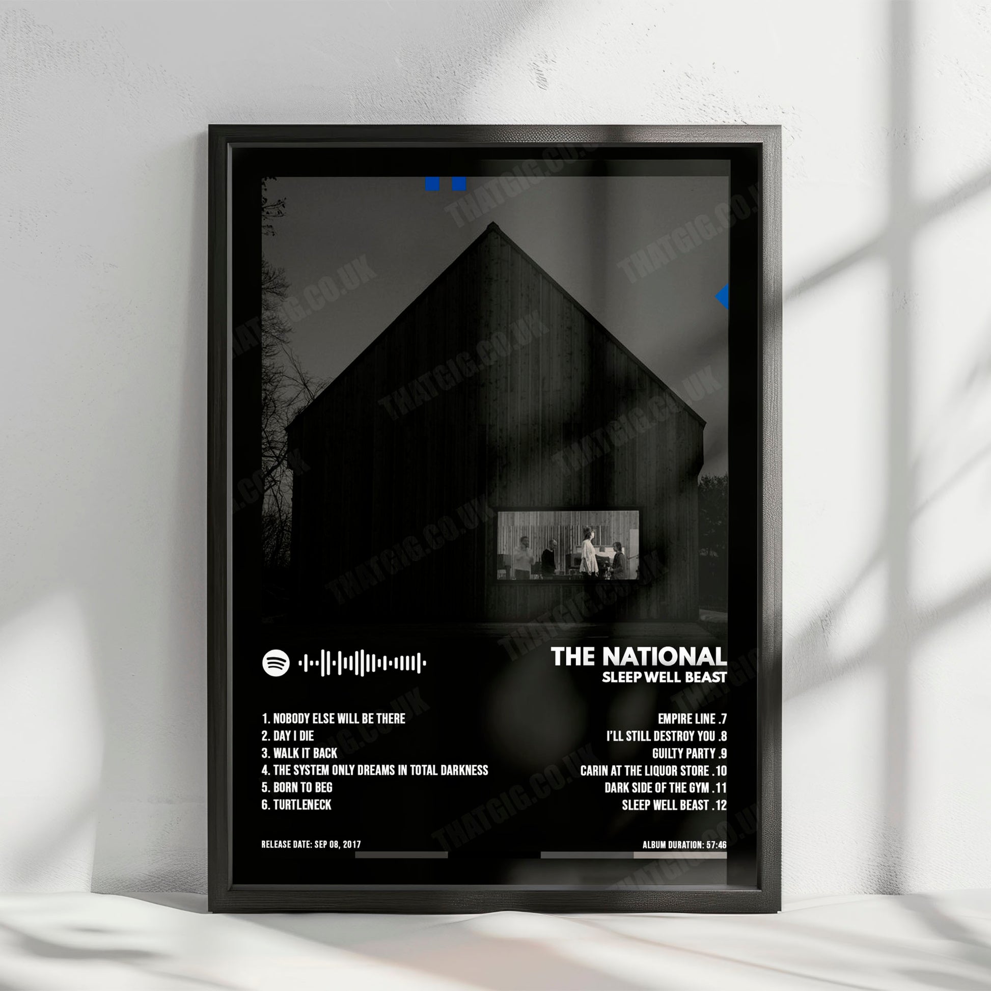 The National "Sleep Well Beast" Album Cover Poster - with Complete Tracklist