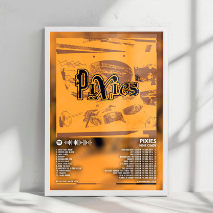 Pixies "Indie Cindy" Album Cover Poster - with Complete Tracklist