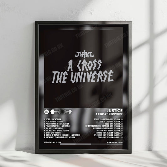 Justice "A Cross The Universe" Album Cover Poster - with Complete Tracklist