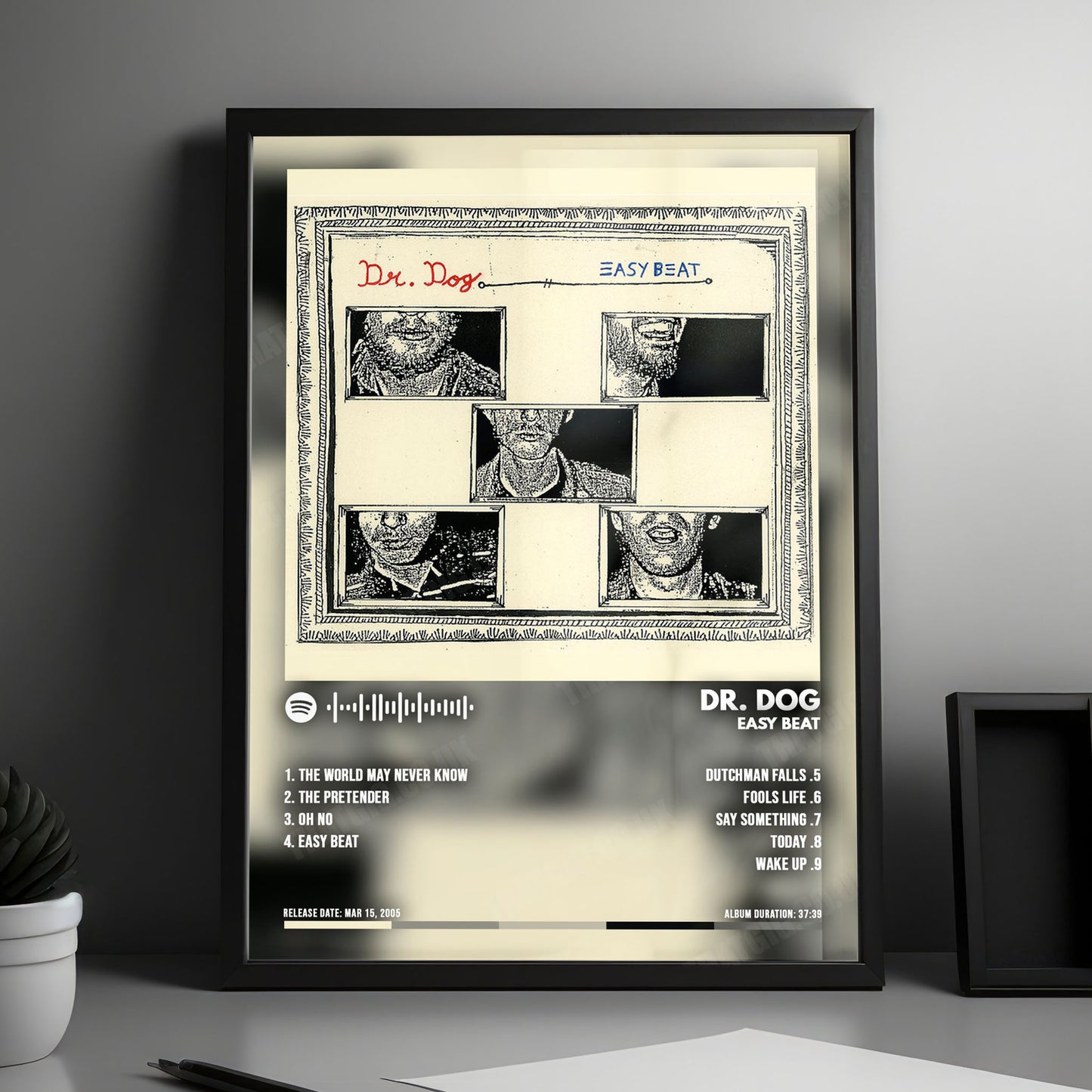 Dr. Dog "Easy Beat" Album Cover Poster - with Complete Tracklist