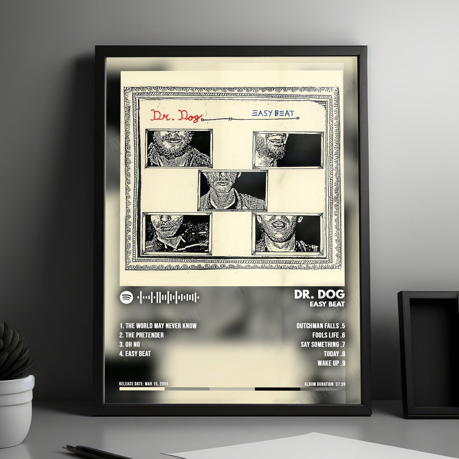 Dr. Dog "Easy Beat" Album Cover Poster - with Complete Tracklist