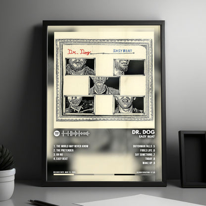 Dr. Dog "Easy Beat" Album Cover Poster - with Complete Tracklist