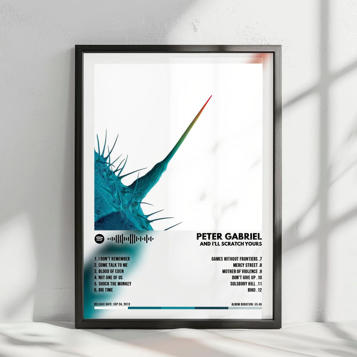 Peter Gabriel "And I'll Scratch Yours" Album Cover Poster - with Complete Tracklist